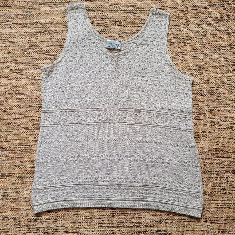 VINTAGE Knit Tank Top | size XL